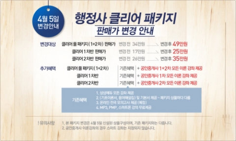 아모르 상상에듀의 행정사 클리어 패키지