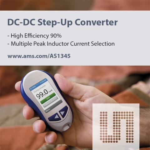 ams (지사장: 이종덕, www.ams.com)는 모바일 제품에서 소형, 중형, 대형 디스플레이용 전력공급 설계를 통해 고효율을 유지하는 소형 스텝업 DC-DC 레귤레이터인 AS1345를 출시했다고 밝혔다.