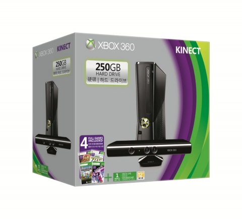 한국마이크로소프트 Xbox 360 250GB 키넥트 패밀리 패키지