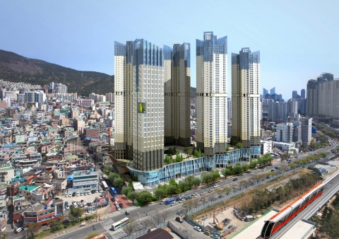 지역주택조합 아파트 해운대 센텀마루 주경 조감도