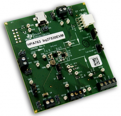 TI는 고속 충전 기술로 리튬이온 배터리 수명을 극대화하는 칩셋 2종을 출시했다.(bq27530)
