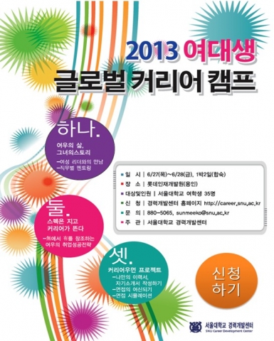 2013 글로벌 커리어 캠프 홍보 포스터