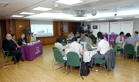 이매지네이션 테크놀로지는 지난 6월 25일, 영국 런던에서 자사의 새로운MIPS CPU 포트폴리오에 대한 세부정보를 공개했다고 밝혔다. 사진은 이매지네이션 신제품 출시 기자간담회 