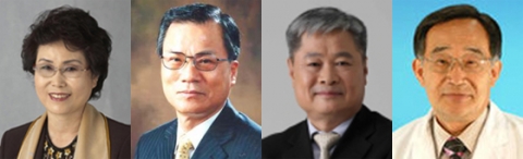 왼쪽부터 건국대 이상은, 김언현, 진춘조, 강병남 교수