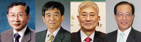 왼쪽부터 건국대 이춘섭, 안종국, 김태종, 강창원 교수