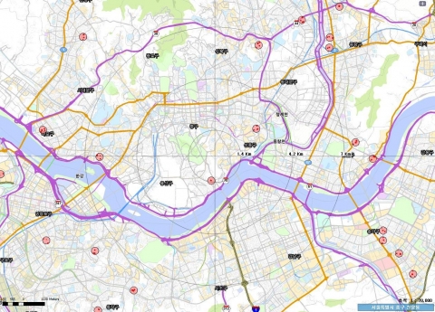 보행어린이 교통사고 다발지역(서울)