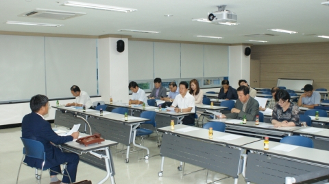 동명대 부산엑스포트클럽 회의가 진행되고 있다.