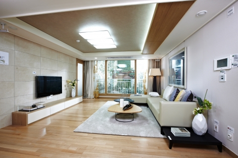 대우건설, 관악 파크 푸르지오 거실