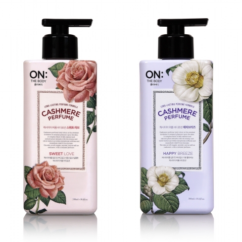 LG생활건강이 출시한 온더바디 캐시미어 퍼퓸 바디로션
