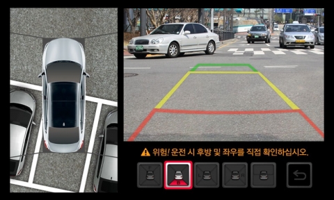 어라운드뷰와 후방 뷰 모드