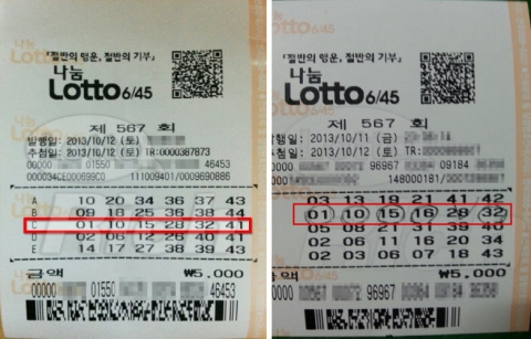 로또 567회 당첨번호는 1, 10, 15, 16, 32, 41 보너스 28번으로 1등 당첨자는 총 6명 탄생했다.
