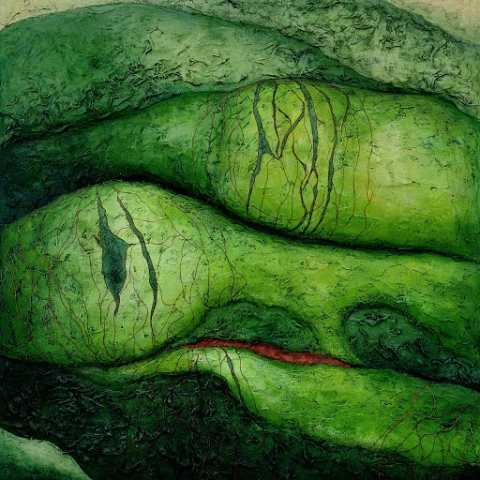 Arii ii, 2013, mixed media on canvas, 81 x 81cm