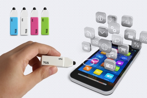 티지에스는 터치펜 스마트 OTG USB메모리를 출시했다.