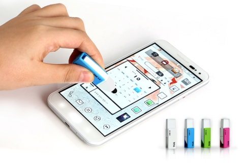 티지에스가 국내 최초 터치펜 스마트폰 OTG USB메모리3.0을 출시했다.