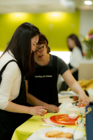 토털푸드스타일리스트 수업이 진행되고 있다.