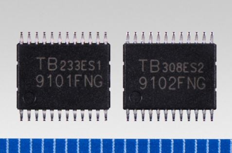 Toshiba: “TB9101FNG” and “TB9102FNG”, small sized brushed DC motor drivers for automotive applications.