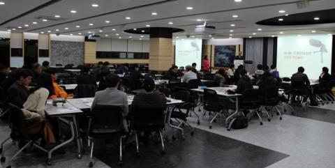 동명대의 11/28 제이스피치 김정아 대표 초청 예비창업자 50명 대상 스피치교육 장면