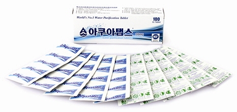 식수정화제 아쿠아탭스 제품 모습