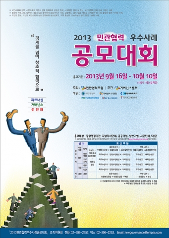 2013민관협력우수사례공모대회 시상식 포스터