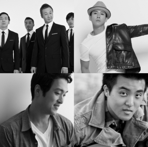 스누피 크리스마스 앨범 참여 아티스트(시계방향_노브레인, 브라이언,데이비드최,앤드류최)