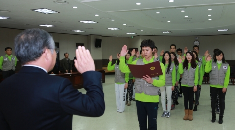 군산대가 동계 학생해외봉사단 출정식을 개최했다.