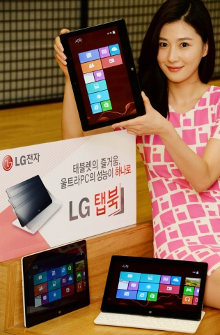 LG전자가 태블릿과 울트라북의 장점만을 채택한 14년형 탭북을 국내 시장에 출시했다. 14년형 탭북은 11.6형 풀HD IPS디스플레이, 4세대 Core i5/i3, 윈도우8 OS