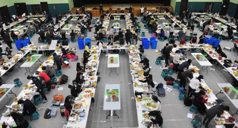 건국대학교는 25~26일 이틀간 2014학년도 예체능계열 신입생 정시모집 ‘다’군 일반학생전형 선발을 위한 실기고사를 실시했다.