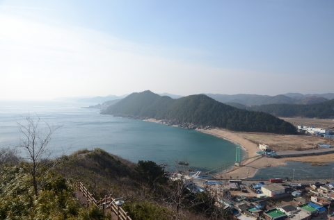 해파랑길-죽도산전망대에서 바라본 영덕바다