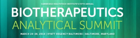 Cambridge Healthtech Institute가 생물학적 치료제 분석 서밋 2014를 개최한다.