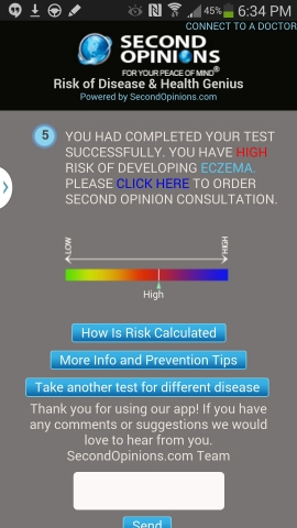 Second Opinions-Health Genius Disease Risk Calculator