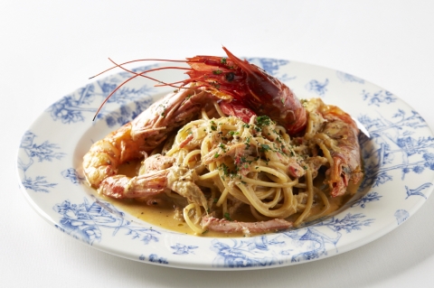 적새우와 대게의 비스크 까르보나라(Carbonara with Red Shrimp and Snow Crab Meat)