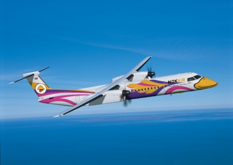 Bombardier Aerospace announced today that low-cost carrier Nok Air of Thailand has converted two previously booked Q400 NextGen aircraft options to firm orders.