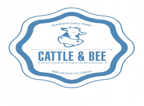 프리미엄 유기농 아이스크림 전문점 Cattle&Bee 로고