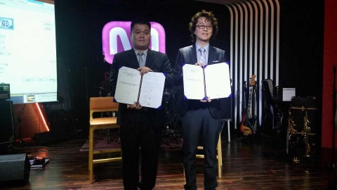 (주)게임스랩과 중국의 원더미디어가 사업 제휴식을 가졌다.