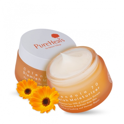 퓨어힐스가 여드름성 피부 사용 적합화장품인 카렌듈라 70 블레미쉬 모이스처라이저를 업그레이드 해 출시했다.