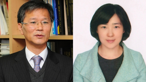 세계 첫 면역결핍 형질전환 복제 돼지를 생산한 건국대 권득남(왼쪽), 김진회(오른쪽) 교수