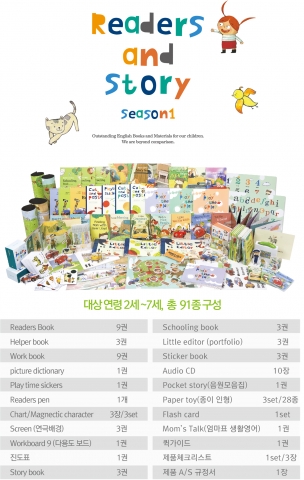 리더스앤스토리 플레이센터에서는 영유아 아이들이 리더스앤스토리에서 출시된 영어 교재인 시즌1 교재 전체 구성을 체험하고 경험할 수 있다.