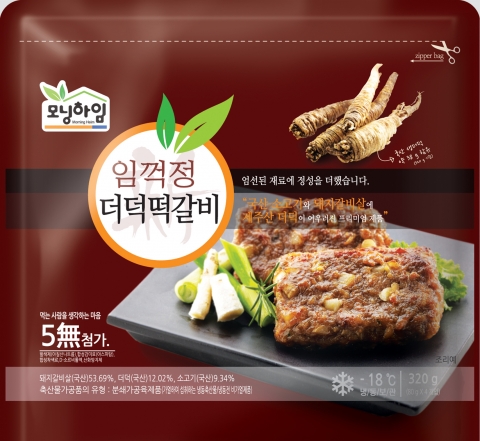 제주산 생 더덕이 그대로 들어간 모닝하임 더덕 떡갈비