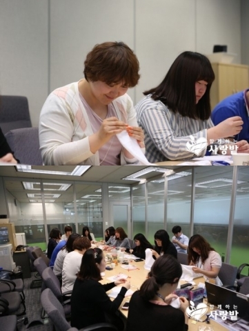 포스코휴먼스가 함께하는 사랑밭의 배냇저고리 캠페인에 참여했다.