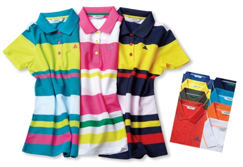 골프웨어 그린조이의 썸머 특별기획 상품인 베이직 피케셔츠와 스트라이프 피케셔츠