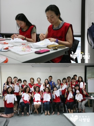 한국피자헛이 미혼모를 응원하기 위해 사단법인 함께하는 사랑밭 배냇저고리 캠페인에 참여했다.