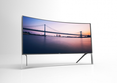 삼성전자 105형 커브드 UHD TV 제품 이미지