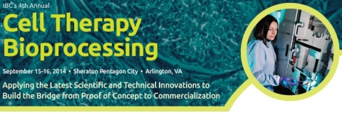 세포치료 바이오프로세스 컨퍼런스 2014(Cell Therapy Bioprocessing 2014)가 2014년 9월 15일부터 16일까지 미국 버지니아주 알링턴에서 개최된다.