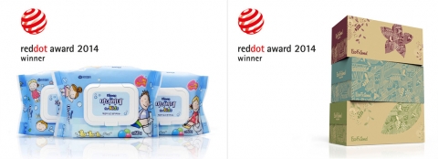 유한킴벌리 미용티슈 크리넥스 에코프렌드와 화장실용 물티슈 마이비데 키즈 제품이 레드닷 어워드(Red Dot Awards)에서 각각 Winner에 선정되었다.