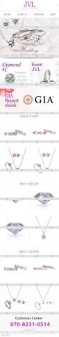 주벨로는 진품 다이아몬드 가격을 최대한 낮춘 온라인 예물샵 ‘JVL’을 론칭했다.