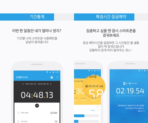 스마트폰 중독 방지 앱 넌 얼마나 쓰니가 독일어 버전 출시 및 추가 기능 업데이트를 실시하였다.