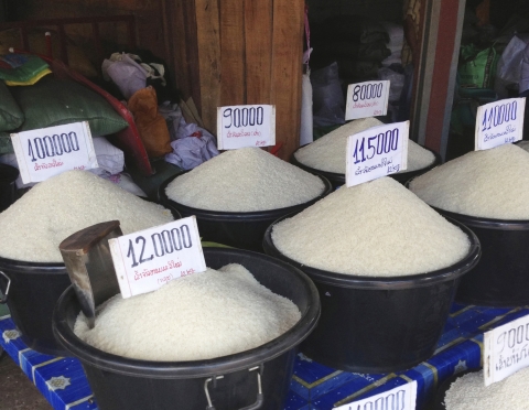 라오스 쌀 가격은 품질 등급에 따라 크게 차이가 난다.