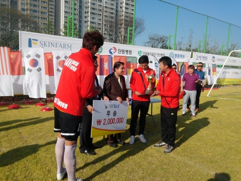 FC 하비 사회복무축구단은 제1회 다문화월드컵 축구대회에서 우승했다.