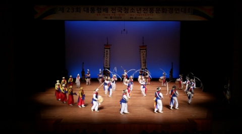 오성중학교 사물놀이 선반  공연