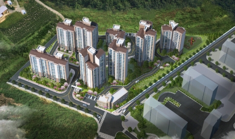 울산 북구 중산동 지역주택조합 아파트 조감도